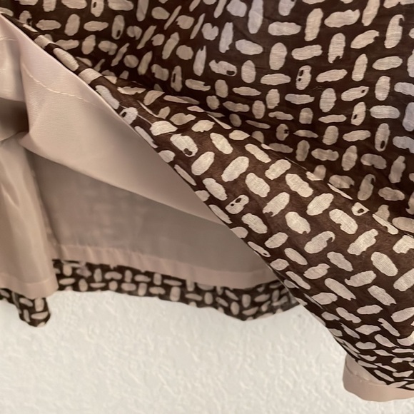 Banana Republic Cotton Lined Brown A-line Sundress Size 4 - Picture 5 of 5